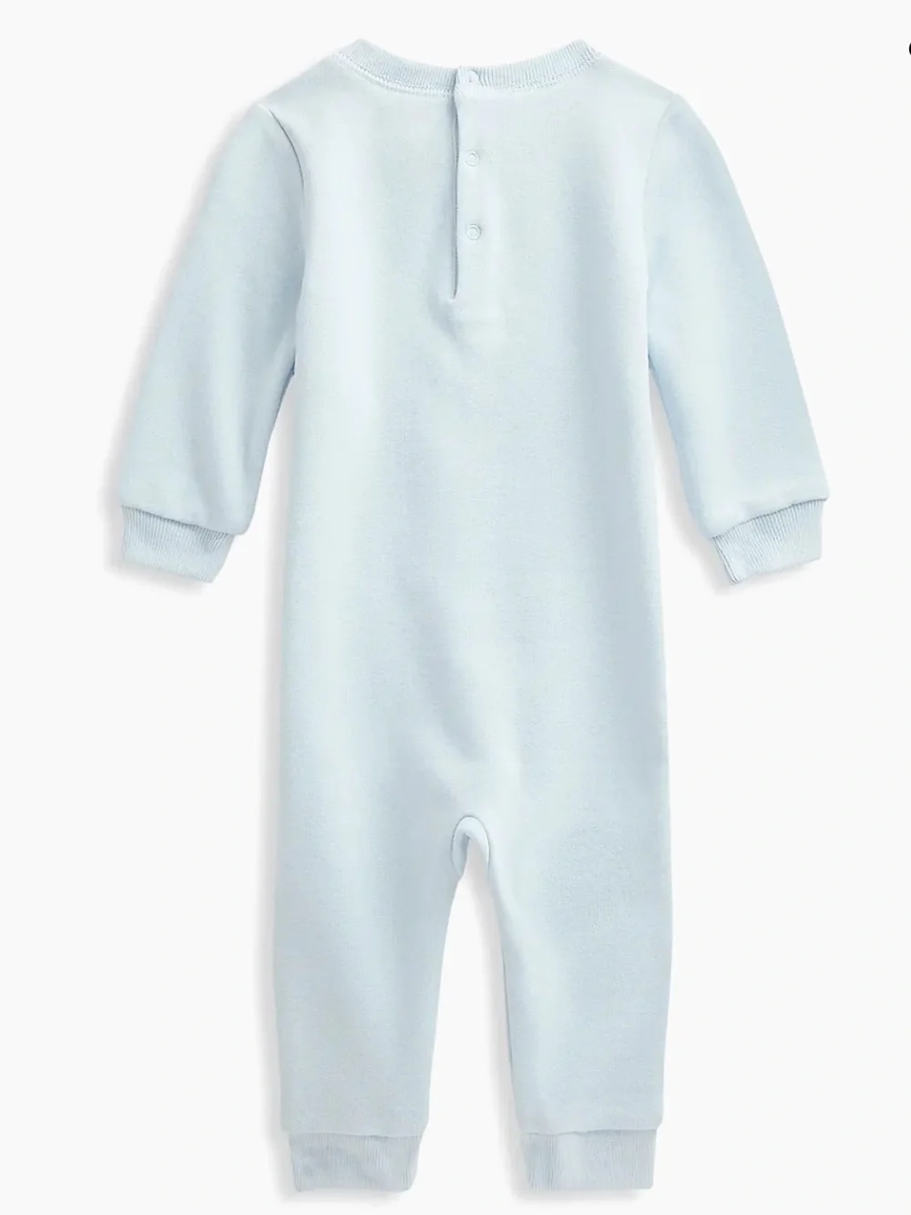 Ralph Lauren Baby Blue Teddy Bear One-Piece Romper